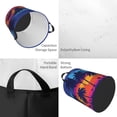 thumbnail image 2 of Fotbe Beach with Palm Trees Cesto de Ropa con Asas, Cesto Impermeable de Gran Capacidad, Bolsa de Lavado para Dormitorio, Cesto de Ropa con Ruedas y Asas-Small, 2 of 6