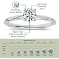 thumbnail image 5 of ALLORYA 0.25 Carat Solitaire Round Lab Grown White Diamond Textured Shank Engagement Ring for Women in 18K Solid White Gold, Size 8, 5 of 6