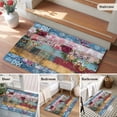 thumbnail image 6 of 2x3 Door Mat Rug, Vintage Floral Non-Skid Rubber Backing Large Rectangle Rugs - Living Room Bedroom Home Office, Farmhouse Botanical Flowers Indoor Floor Mat Carpets Washable Rug, 6 of 9