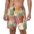 thumbnail image 2 of Daiia Succulent And Cactus Mens Swim Trunks Swim Shorts Quick Dry Swim Shorts with Mesh Lining Pockets-Medium, 2 of 9