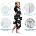thumbnail image 7 of Spooky Halloween Ghosts Pattern Hooded Bath Towel，50"x30" for Ages 3 To 12 Kids, Quick Dry Lightweight Soft Microfiber Hood Beach Towel Cover Up for Kids, 7 of 7