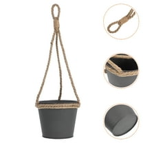 Hanging Flower Pot with Jute Rope 2pcs Set Hanging Planter