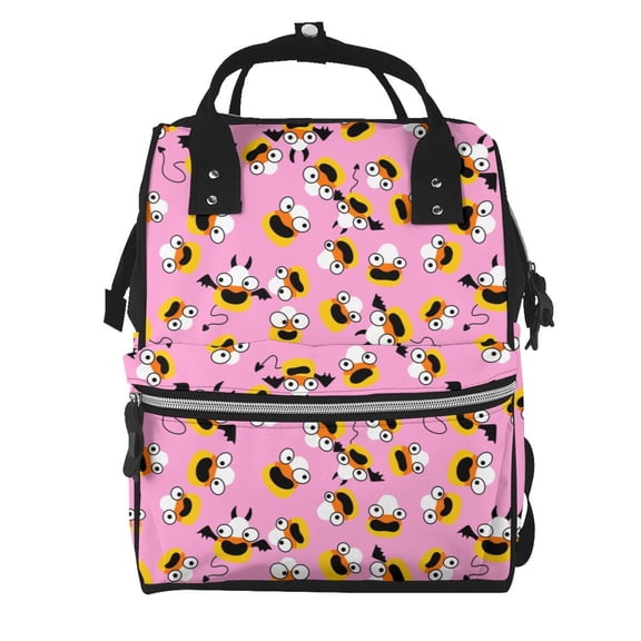 Fuzoiu Funny corn spider web A Print Diaper Bag Backpack,Baby Essentials Travel Tote,Multi function Waterproof Diaper Bag, Travel Essentials Baby Bag - Unisex