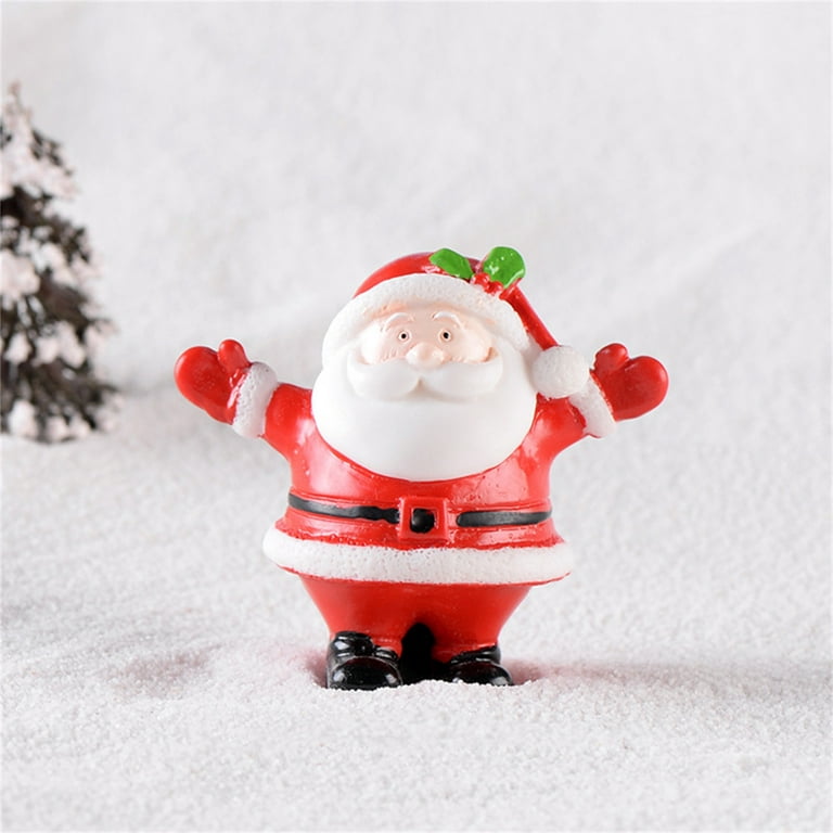 Christmas Figurines Miniature Santa Claus Snowman Micro Landscape Ornaments  For Home Decoration Kawaii Desk Decor Gift - AliExpress