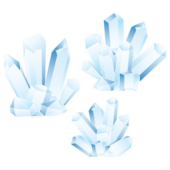 Beistle Winter Wonderland Ice Crystal Stand Up Decoration - 35.5" - Blue - Pack of 3
