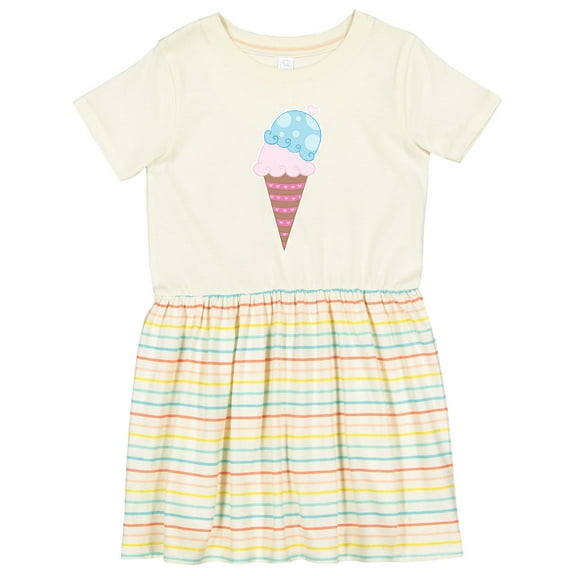 Inktastic Ice Cream Cone with Heart Girls Toddler Dress