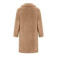 thumbnail image 5 of Herrnalise Jackets For Women Loose And Winter Wool Long Sleeved Lapel Wool Medium Long Coat Shackets For Women 2024 fall Khaki,XXXXXL, 5 of 5