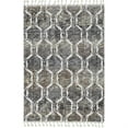 thumbnail image 2 of 2' x 7' Grey or Sand Wavy Line Runner Rug with Fringe, 2 of 3