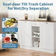 Double Tilt Out Trash 20 Gallon Trash Can with Hideaway