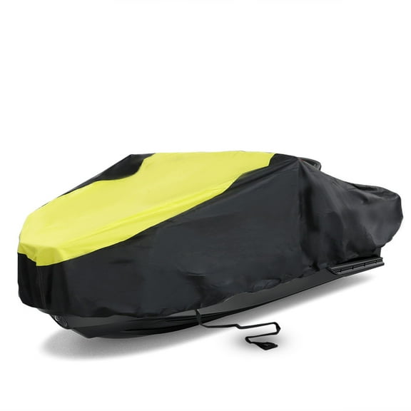 waltyotur Watercraft Jet Ski Cover Heavy Duty Yellow / Black Replacement for Watercraft Jetski 126 Inch - 135 Inch (3 Seater)