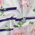 thumbnail image 2 of Coolnut 60" Floral Stripes Outdoor Round Tablecloth, Waterproof Stain-Resistant Non-Slip Circular Tablecloth with Umbrella Hole and Zipper for Tabletop Backyard Party BBQ Decor, 2 of 7