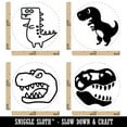thumbnail image 2 of Tyrannosaurus Rex T-Rex Head Skull Fun Rubber Stamp Set for Scrapbooking Crafting Stamping - Medium 1 Inch, 2 of 7