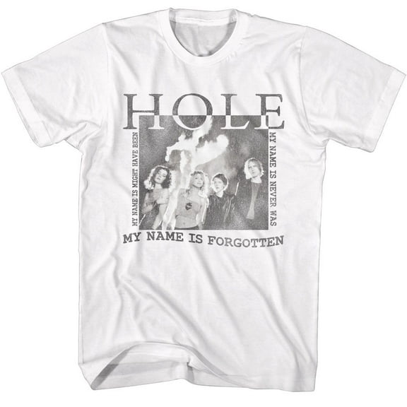 Hole Celebrity Skin White T-Shirt