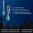 thumbnail image 2 of Gem Stone King 14K Yellow Gold Paraiba Topaz Earrings for Women | 1.20 Cttw | Gemstone November Birthstone | Marquise 8X4MM, 2 of 6