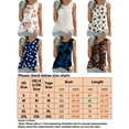 thumbnail image 4 of Sexy Dance T-Shirts pour Femmes à Col Rond Débardeurs Imprimé Floral Haut d'Été Confortable Tee Sans Manches Blouse Blanc m, 4 of 4