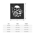 thumbnail image 3 of 80x60 inches Soft Flannel Blanket for Couch Cozy Warm Plush Blanket Lightweight Fleece Throw Blanket Gift for Women Mom Dark Aesthetic Decor for Bedroom Living Room Dormitory, Black, Skull Roses, 3 of 9