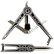 Free Mason Seal G Square & Compasses Folding Pocket Knife