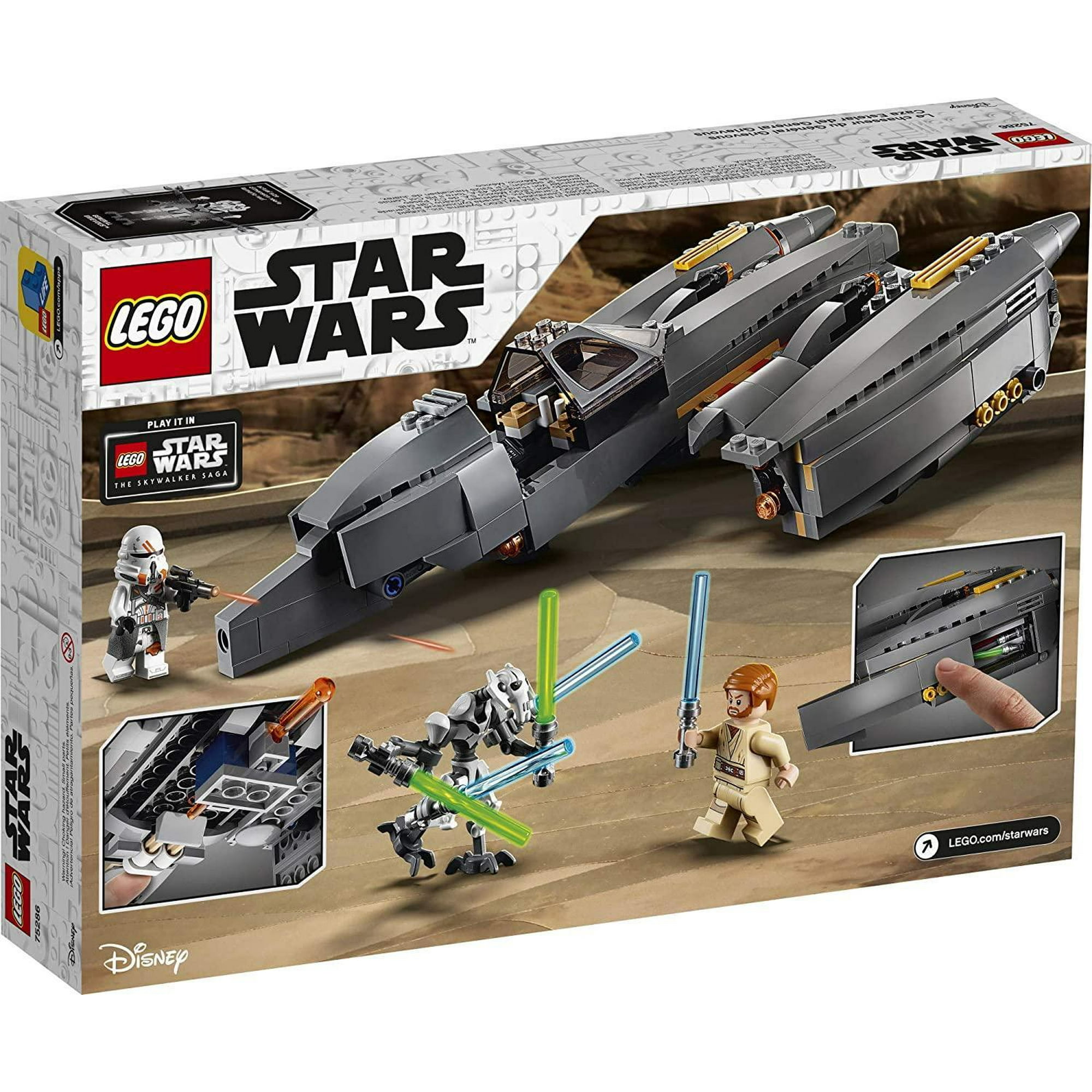 LEGO Star Wars 75286 General Grievous Starfighter Block Building Set w Obi Wan Walmart