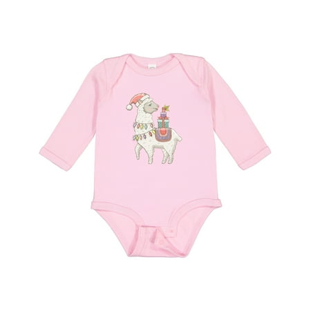 

Inktastic Christmas Llama Gift Baby Boy or Baby Girl Long Sleeve Bodysuit