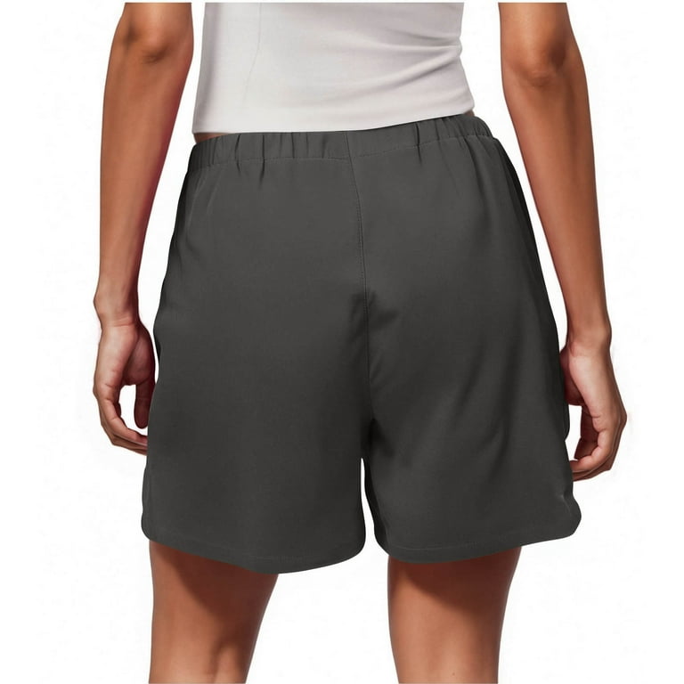 slim fit dress slacks Rib Fold Over Shorts - Grey Melange