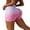 Pink, variant on Charmo Womens Wide Waisted Yoga Shorts Butt Lifting Tummy Control Workout Shorts