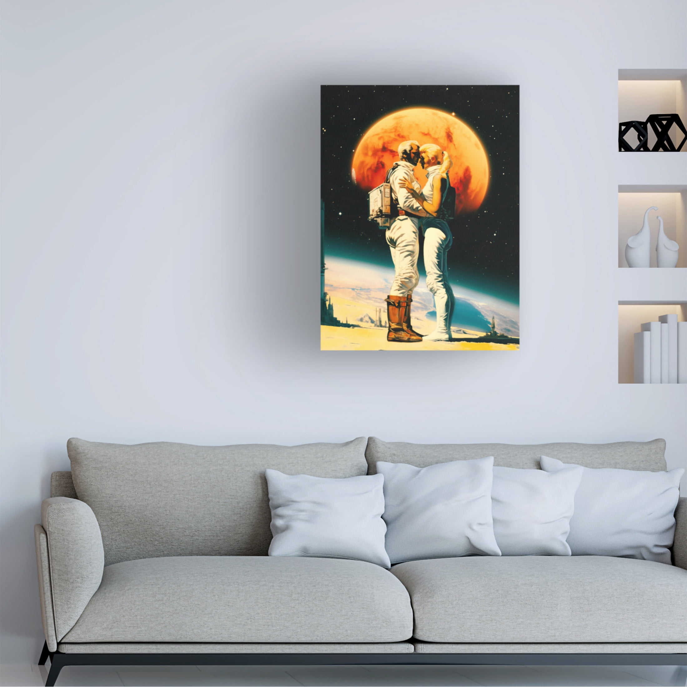 Trademark Fine Art Taudalpoi Intergalactic Love Canvas Wall Art