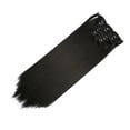 thumbnail image 3 of Extensión de Cabello sintético de moda con clip 24 pulgadas color negro, 3 of 12