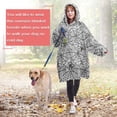 thumbnail image 4 of Wearable Oversized Blanket,Halloween Spider Web Pattern Wearable Blanket Hoodie for Adults,Cozy Hooded Blankets with Super Pockets,Super Warm Fuzzy Pullover for Women & Men, 4 of 6