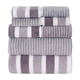 thumbnail image 2 of Juego de 8 Toallas de Terciopelo de Rayas Anchas, Toallitas de Baño Absorbentes, Juego de Toallitas para Adultos, 2 of 7
