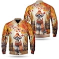 thumbnail image 3 of Happy Thanksgiving Schnauzer Give Thanks Fall Beanie Scarf Welcome All Over Print 3D Baseball Jacket Miniature Schnauzer Dog Lover Bomber Jacket Softball - 00020, 3 of 6