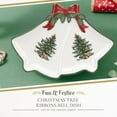 thumbnail image 2 of Portmeirion 10" Bell Dish - Christmas Tree & Ribbon Design | Earthenware Plate | Collectible Christmas Tableware | Holiday Kitchen Décor | Vintage-Inspired Seasonal Dish | Dishwasher & Microwave Safe, 2 of 7