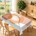 thumbnail image 2 of Duangreer Boho Abstact Rectangle Tablecloth, Orange Irregular Graphic Print, Washable Table Cover with Waterproof Wrinkle Resistant for Restaurant Picnic Indoor Outdoor, 60 x 84 Inch, 2 of 6