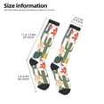 thumbnail image 2 of Naloa Summer Cactus With Blooming Thigh High Socks Extra Long Stretchy Sock Women Over Knee High Opaque Stocking Daily Wear, 2 of 6