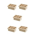 thumbnail image 1 of bedienty 1/12 Dollhome Children Toy Miniature Furniture Vegetable Rack Simulation Decoration Doll Storage Stand DIY Supermarket Light Wood Color 5Set, 1 of 6