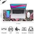 thumbnail image 5 of Long Mouse Pads for Desk,Pioneer Flower Floral Print Pattern Desk Mats on Top Of Desks, Desk Mouse Pad Extra Large with 3mm Non-Slip Base and Stitched Edge for Gaming,Office,Work,Home 31.5"x11.8", 5 of 6