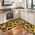 thumbnail image 3 of Kitchen Rugs Sets Of 2,Yellow and Black Of Leopard Print Anti Fatigue Kitchen Mat Rugs Non Slip Washable,Decorative Kitchen Floor Mats for Kitchen,Sink,Laundry,17"x47"+17"x47", 3 of 5