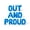 Blue, variant on Letter Balloons - OUT AND PROUD 16" Inch Alphabet Letters Foil Mylar Balloon Pride Day Party Banner (White)