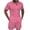 Pink, variant on Men's 2 Piece Outfit Short Sleeve Textured Button Up Shirt with Drawstring Casual Summer Party Vacation Matching Set for Men 2XL