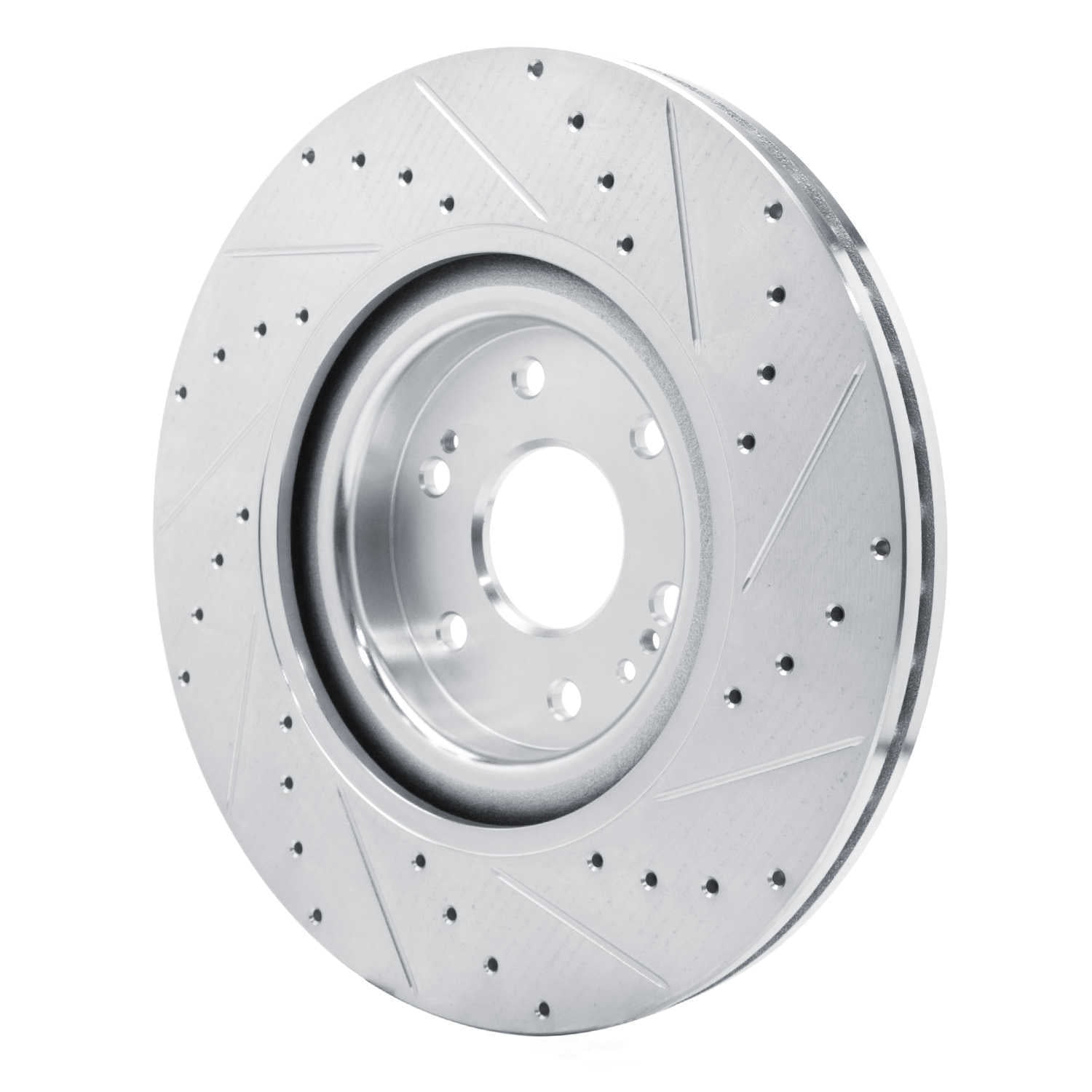 Dynamic Friction Company 631-47091L DFC Brake Rotor - Drilled And Slotted - Silver