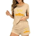thumbnail image 6 of Censtreet Women's Pajama Sets Halloween Short Sleeve Pjs 2 Piece Top and Shorts Sleepwear Comfy Soft Lounge Sets S-XL, 6 of 7