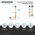 thumbnail image 4 of Kingston Brass DTL1181 23-Inch Brass Trip Lever Tub Waste and Overflow with Grid Strainer in Polished Chrome, 4 of 4