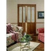AWC 127 Elizabethian Glass Bifold Door Fits 24"wide x 80"high Unfinished Pine