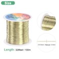 thumbnail image 3 of Alambre de joyería de 0.3 mm, calibre 28, 328 pies de alambre de manualidades de cobre para hacer joyas/plantar/tejer/manualidades DIY, alambres de metal suave [100M, dorado claro], 3 of 7