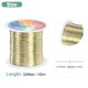 thumbnail image 3 of Alambre de joyería de 0.3 mm, calibre 28, 328 pies de alambre de manualidades de cobre para hacer joyas/plantar/tejer/manualidades DIY, alambres de metal suave [100M, dorado claro], 3 of 7