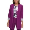 Calvin Klein Womens Solid Blazer Jacket, Purple, 2P