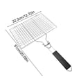 thumbnail image 3 of NWOKYZGH Stainless Steel Fish Grill Basket for Outdoor BBQ, Heavy Duty Lockable Grilling Rack for Fish Vegetables Steak Veggies Shrimp Meat, Portable Campfire Cooking Mesh Grate Tool, 3 of 6