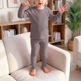 thumbnail image 2 of Wonitaaizi Kids Long Underwear Set Toddler Winter Warm Jammies Sleepwear Pajamas, Soft, Breathable and Stretchy, 2 of 7