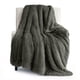 thumbnail image 1 of Manta Bedsure Fuzzy Sherpa de piel sintética, color verde oliva, tamaño doble, 1 of 7