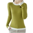 thumbnail image 2 of Styesk Sweaters for Women Pull Col Rond Confortable Vêtements Chauds Tendance Pull Tricoté Décontracté Polyvalent Tenues Thermiques, 2 of 3