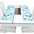 thumbnail image 4 of Rectangular Placemats of 4 Washable Table Mat Suitable for Dining Tables12x18 Inch Ocean Blue Watercolor Foliage, 4 of 8